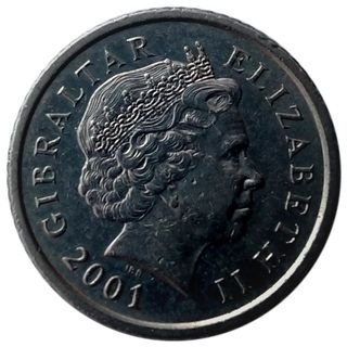 Изображение 1 примера 5 Pence - Elizabeth II (Barbary Macaque; head with tiara)