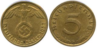 Afbeeldingen 1 van het voorbeeld van 5 Reichspfennig
