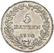 5 batzen – revers
