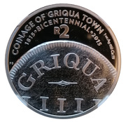 2 Rand (Griqua Town, half coin at the bottom) – reverso