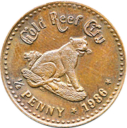 Token - ½ Penny - Gold Reef City – реверс