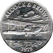 Token - Man in Flight (#06 - Alcock and Brown, 1919) – anverso
