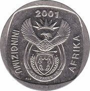 5 rand (en Zoulou - ININGIZIMU AFRIKA) - avers