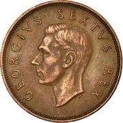 ½ Penny - George VI – аверс