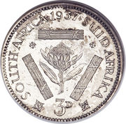 3 Pence - George VI (Rex Imperator) – реверс
