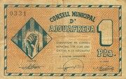 1 Peseta (Aiguafreda) – Vorderseite