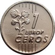 1 Europ Ceros (Trial Essai Prueba Pattern Euro Coin) – achterkant