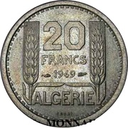 20 francs (Piéfort Essai) – revers