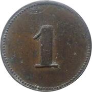 1 Pfennig (Werth-Marke; Countermarked "J.K.") – reverso