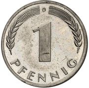 1 Pfennig (Reverse trial strike) – Vorderseite