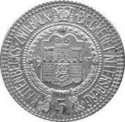5 pfennig - Allersberg (Kattenbeck's Zwieback Baeckerei) – avers
