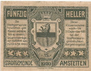 50 Heller (Amstetten) – реверс