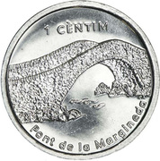 1 cèntim Pont de la Margineda – revers