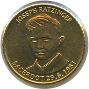 1 cèntim Pape Benoît XVI – revers