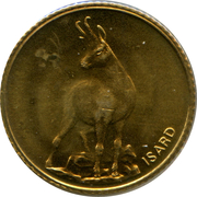 2 cèntims Isard – revers
