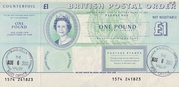 1 Pound - Elizabeth II (Postal Order) – аверс