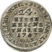 1⁄24 thaler Victor-Frédéric – revers