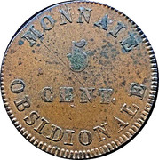 5 Centimes - Napoleon I (Antwerp; Siege Coinage) – reverso