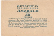 50 Heller (Anzbach) – revers