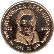 5 Pesos (Death of General San Martin) -  dritto