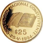 25 Pesos (National Constitution Convention) -  dritto