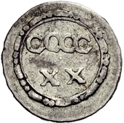 1 Heller (Silver pattern) – Rückseite