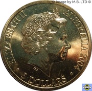 5 Dollars - Elizabeth II (4th Portrait - Tasmania Bicentenary) - аверс