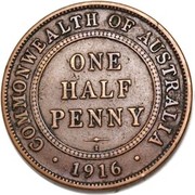 ½ Penny - George V (Indian ¼ Anna Hybride) -  avers