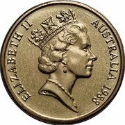 1 Dollar - Elizabeth II (3rd Portrait - First Fleet Bicentenary) - anverso