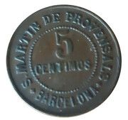 5 centimes - Paz y Justicia – revers
