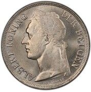 1 franc - Albert I (en néerlandais) – avers
