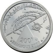 200 Francs - Albert II (French text; The Universe) -  аверс