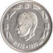 500 Francs - Baudouin I (60th Birthday of King Baudouin; Dutch text) -  anverso