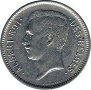 1 Belga / 5 Francs - Albert I (French text) - аверс