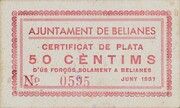 50 Céntimos (Belianes) – Vorderseite
