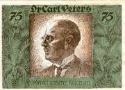75 Pfennigs (Deutsch-Hanseatischer Kolonialgedenktag - B3: Carl Peters) -  Vorderseite