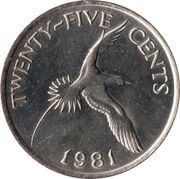25 Cents - Elizabeth II (2nd portrait) – reverso
