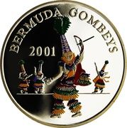 5 Dollars - Elizabeth II (Gombey Dancers) – Rückseite