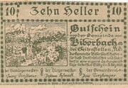 10 Heller (Biberbach) – avers