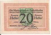 20 Heller (Bischofshofen) – Rückseite