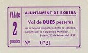 2 Pesetas (Bobera) – avers