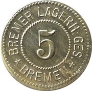 5 Pfennig - Bremen (Bremer Lagerh. Ges.) – avers