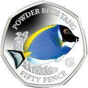 50 pence - Élisabeth II (Chirurgien à poitrine blanche; argent) -  avers