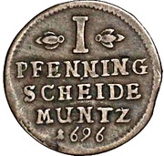 1 pfennig - Georges-Guillaume -  avers