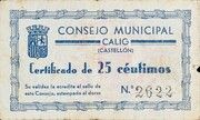 25 Céntimos (Cálig) – anverso