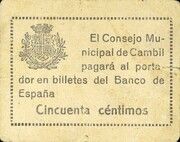 50 Céntimos (Cambil) – anverso