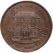 1 Penny - Montréal Bank Token – Vorderseite