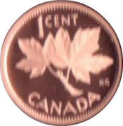 1 Cent - Elizabeth II (First Elizabeth II effigy) – Rückseite