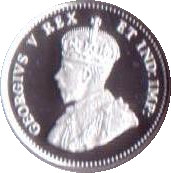5 Cents (In the name of George V; Dollar centennial) – Vorderseite