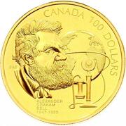 100 dollars - Élisabeth II (Alexandre Graham Bell) -  avers